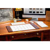 Dacasso Chocolate Brown Leather Desk Pad w/ 2022 Calendar Insert, 25.5 x 17.25 PR-3440